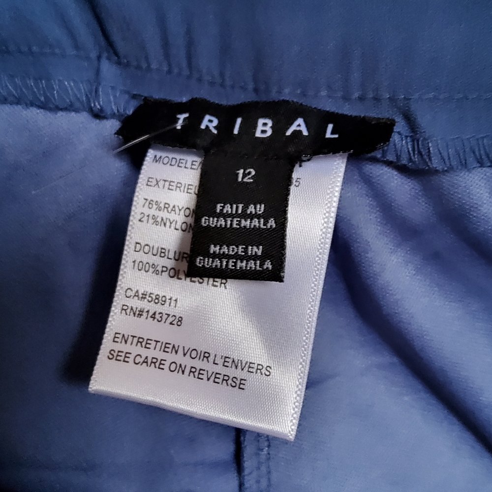 New Tribal Pull On Skort Mini Skirt Size 12 Blue - Picture 4 of 6